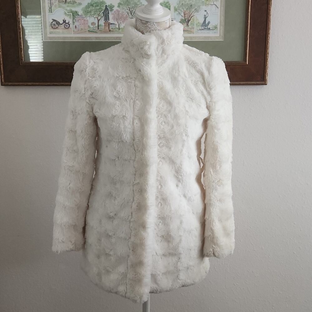 Candies Faux Fur Girl's Coat w/Pockets Large (14)